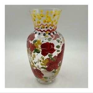 Small Floral Hand Painted Bud Vase